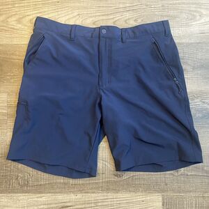 Columbia Shorts Mens Size 40-50 Fir Ridge Active Omni Shield Blue Zip Pockets